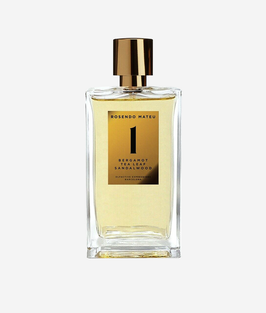 Rosendo Mateu RM 1 Unisex Perfume for Men and Women 2020 fragrance Gold and Clear bottleRosendo Mateu RM 1 Unisex Perfume for Men and Women 2020 fragrance Gold and Clear bottle