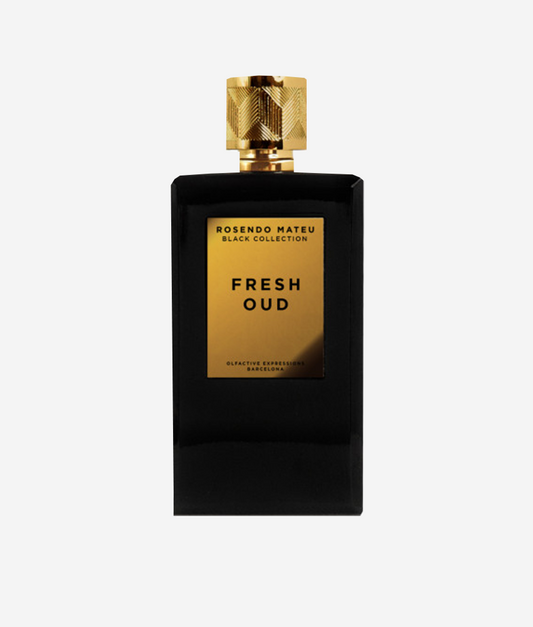 Rosendo Mateu Fresh Oud Unisex Perfume for Men and Women 2020 Fragrance Black and Gold Bottle
