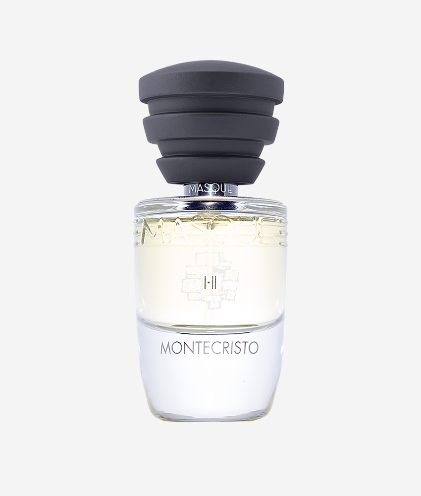 Masque Milano Montecristo Unisex Perfume for Men and Women 2020 Fragrance Black Cap Clear Bottle