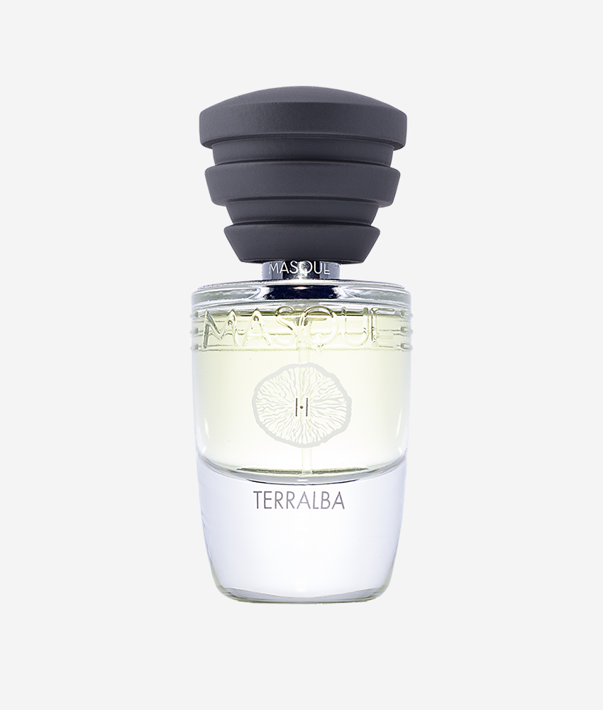 Masque Milano Terralba Unisex Perfume for Men and Women 2020 Fragrance Black Cap Clear Bottle